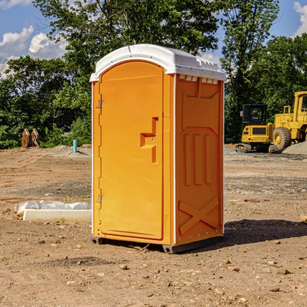 what is the cost difference between standard and deluxe porta potty rentals in Sandyville